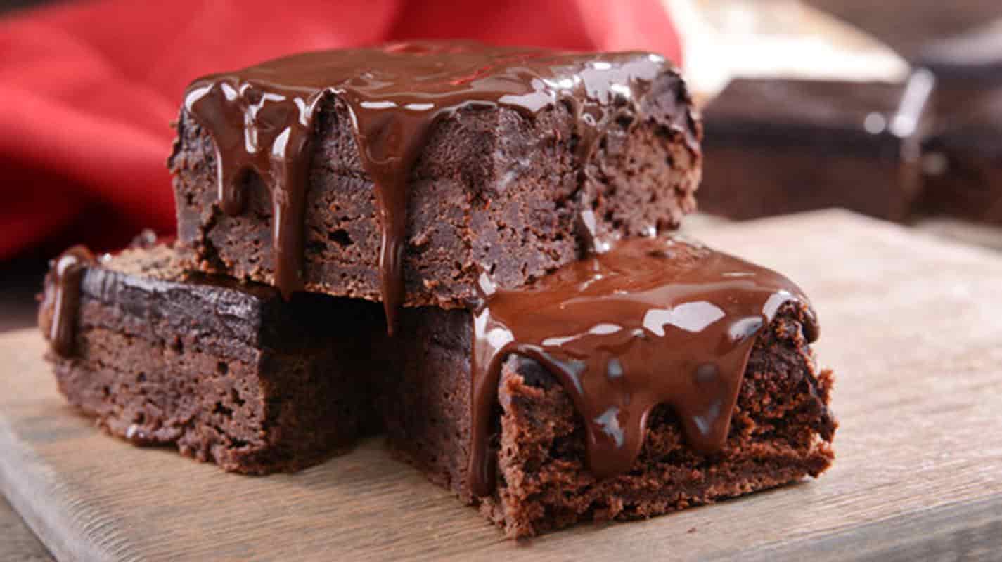 delicioso bolo-brownie