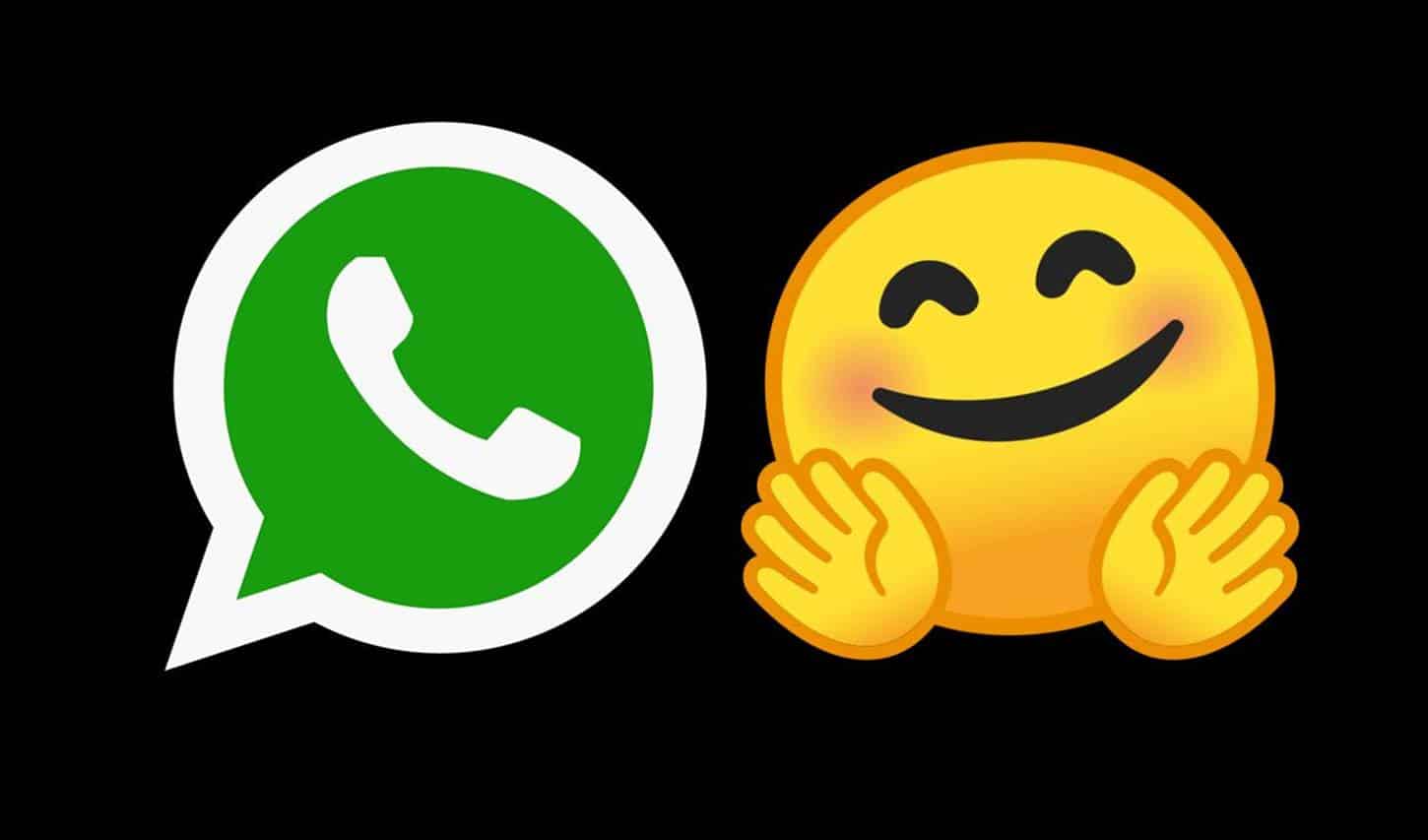 Emoji do whatsapp de rosto que abraça