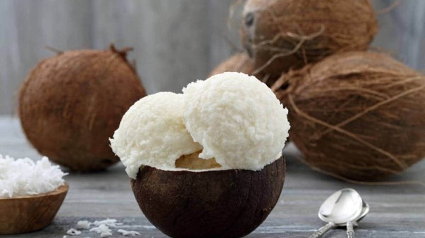 sorvete caseiro de coco