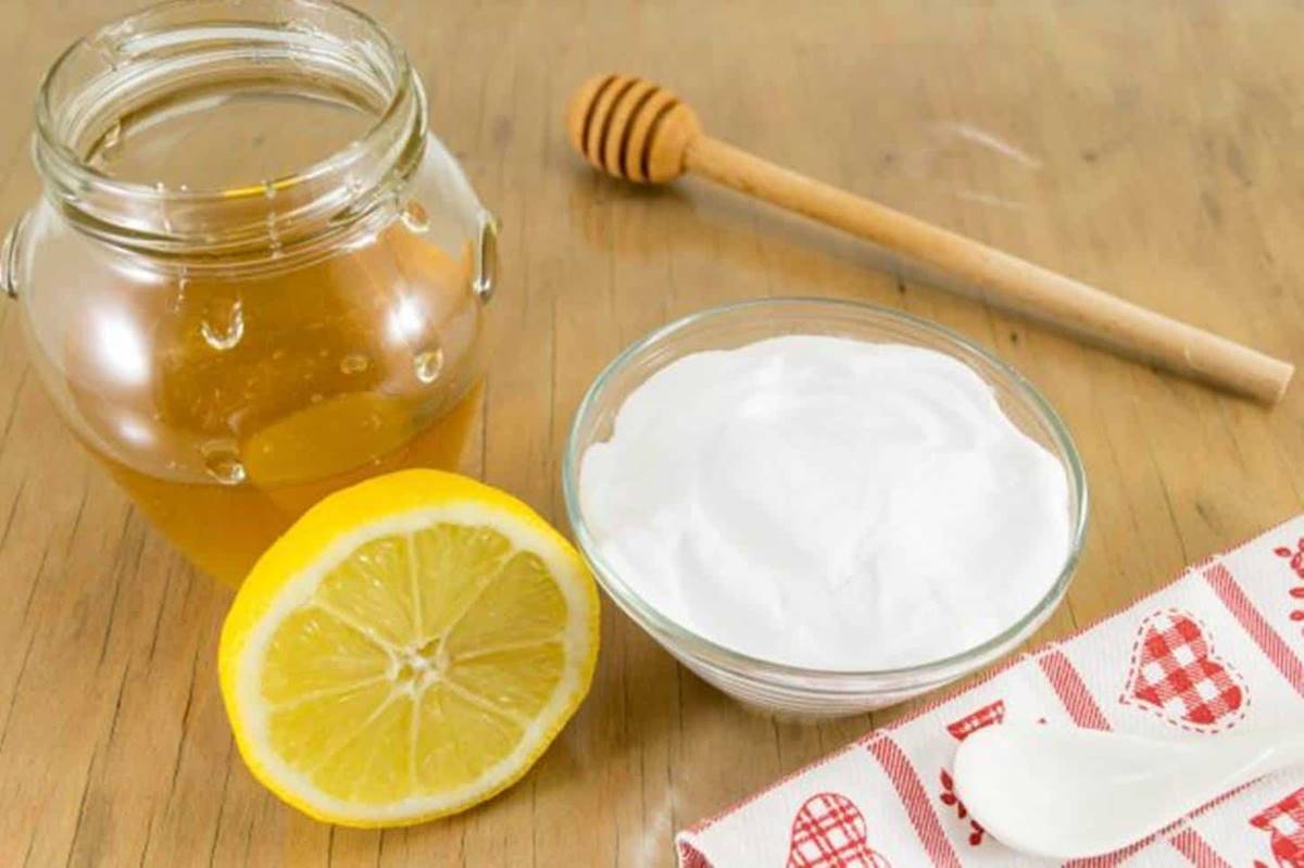 limão, bicarbonato e mel