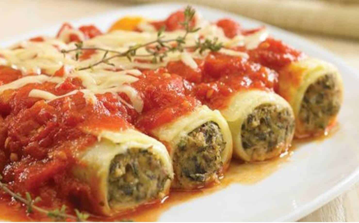 Canelones no Prato