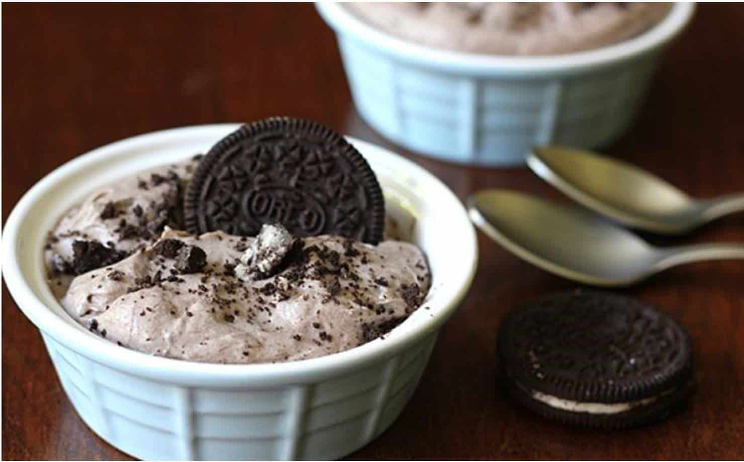 Mousse de biscoito Oreo com apenas 3 ingredientes