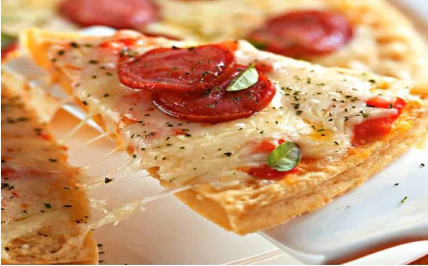 Pedaço de Pizza Feita com Massa de Batata