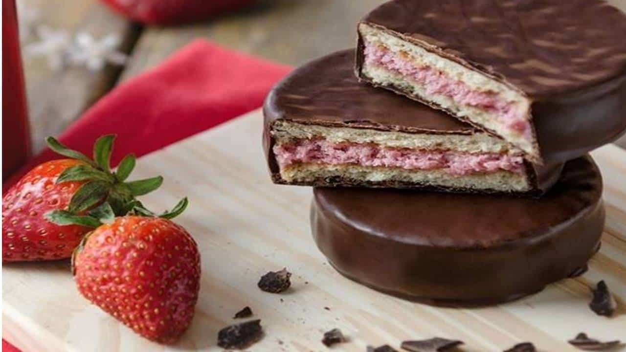 Experimente esses deliciosos alfajores de morango