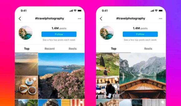 Instagram testa mudanças na forma como o conteúdo das hashtags é exibido 