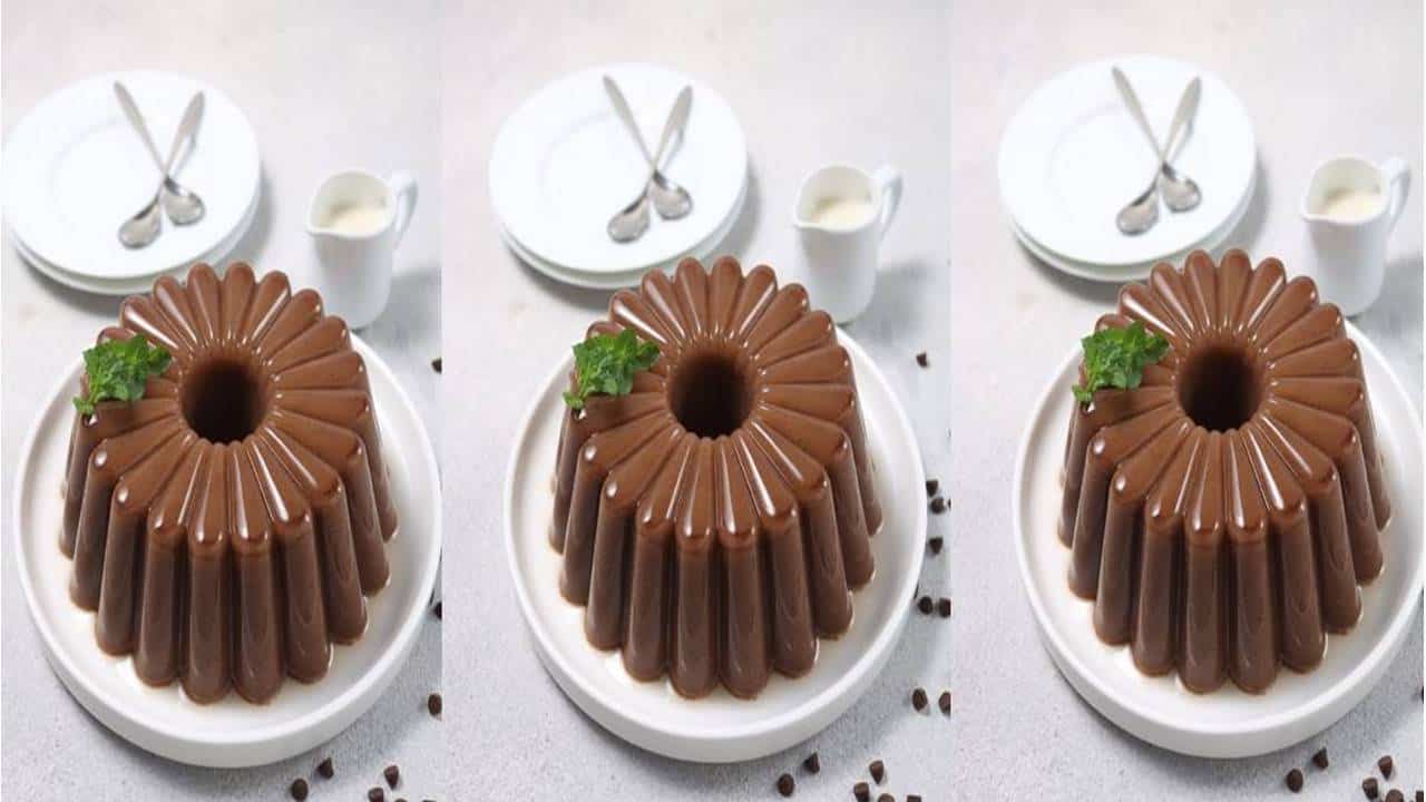 Prepare este delicioso pudim de chocolate sem forno