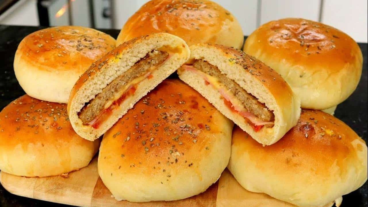 Receita deliciosa de hambúrguer de forno