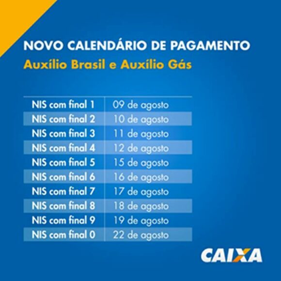 Calendário auxílio brasil Caixa 567