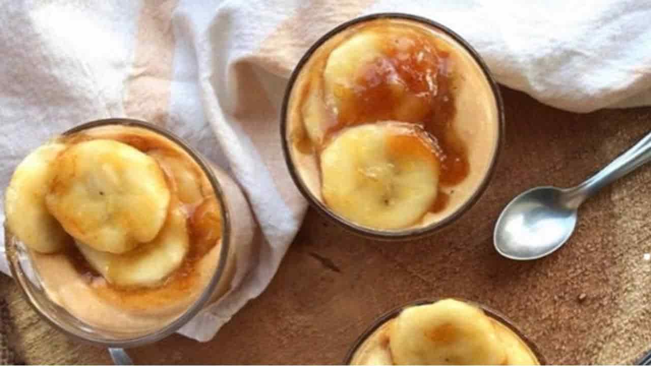 Receita de mousse de doce de leite e banana