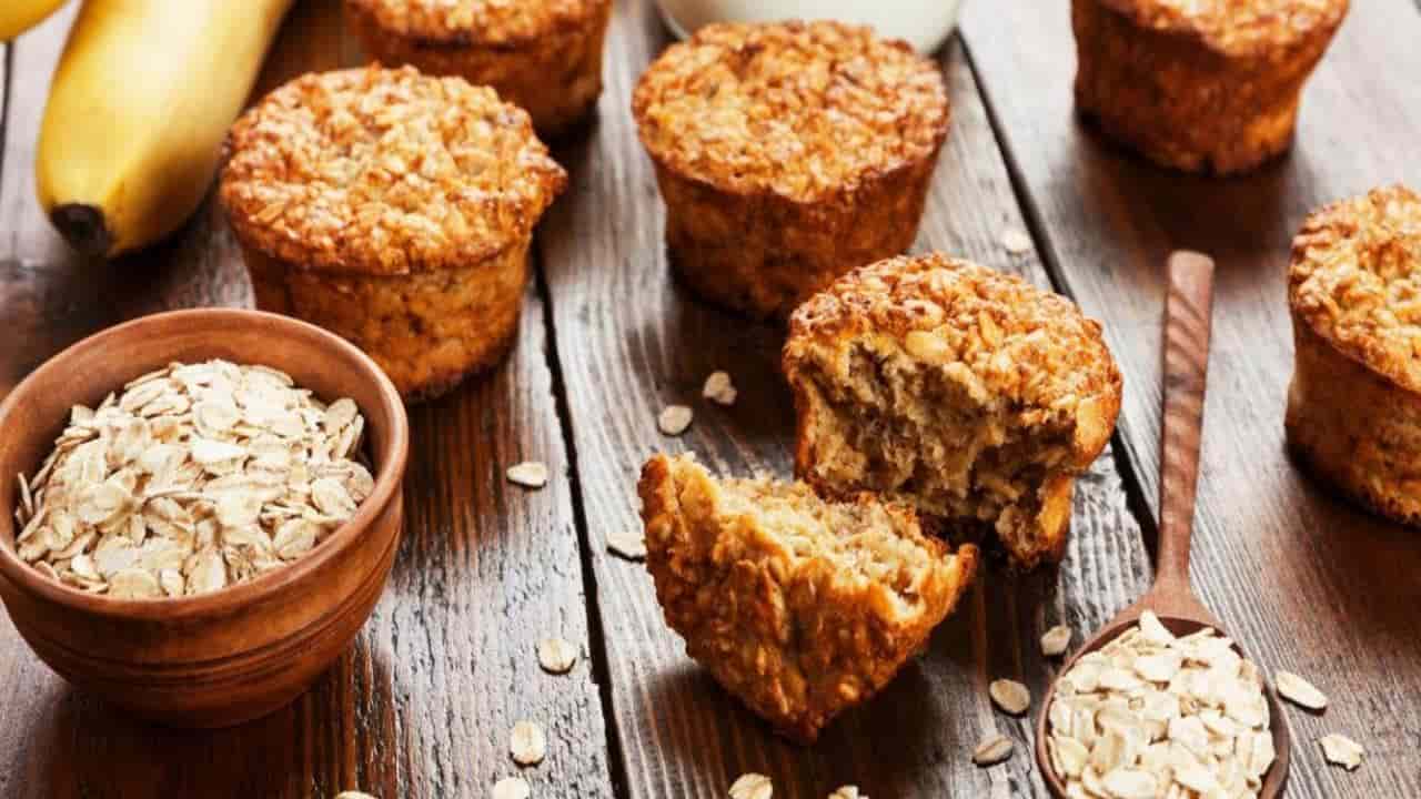 muffins de aveia fofinhos e saborosos