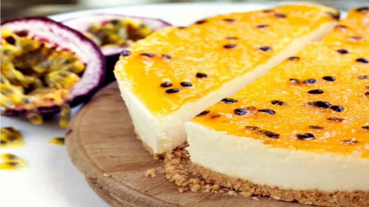 Cheesecake de maracujá sem assar