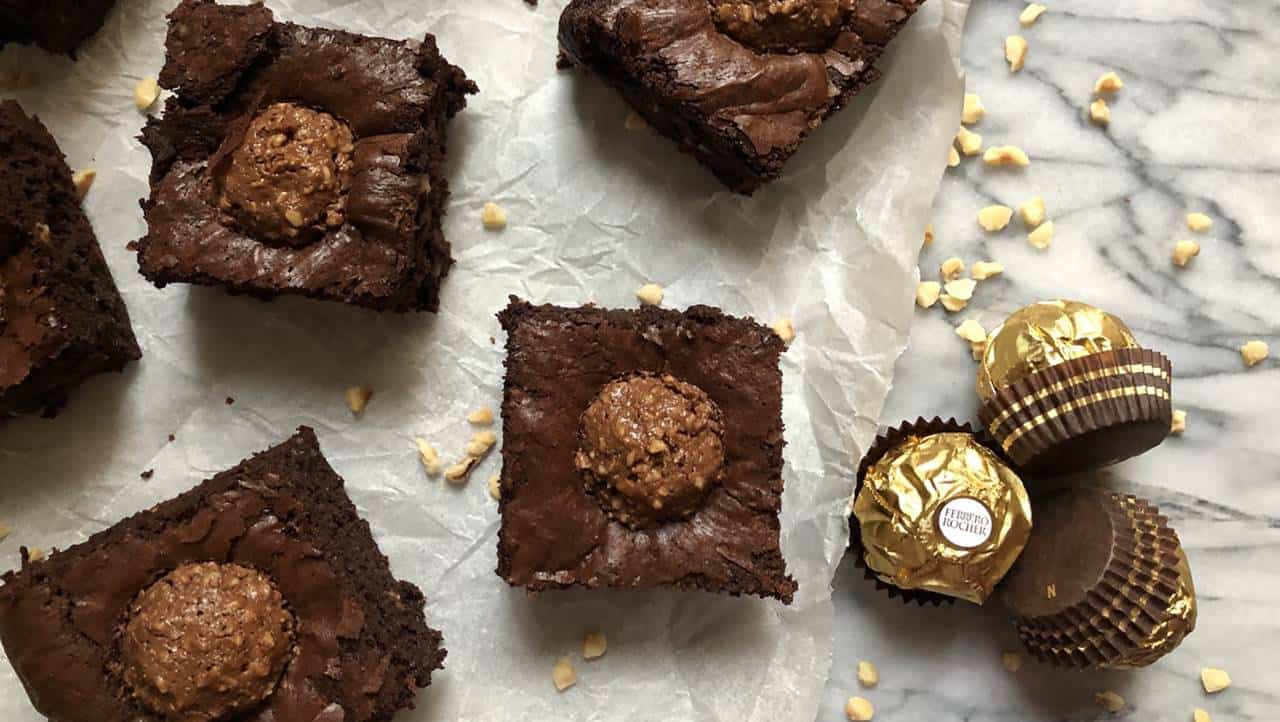 Brownie de Ferrero Rocher