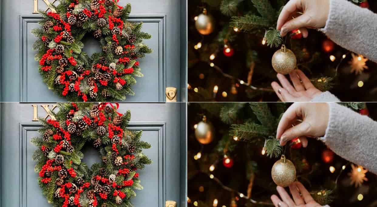 Como fazer uma guirlanda e mudar as cor das da bolas da árvore de Natal