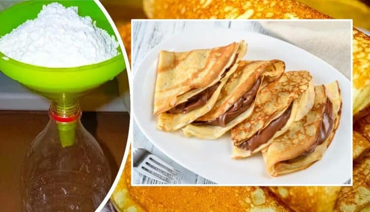 Método genial: você só precisa de uma garrafa para fazer deliciosos crepes