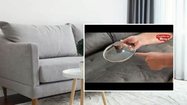 Então você pode usar a tampa de uma panela para limpar e desinfetar seu sofá