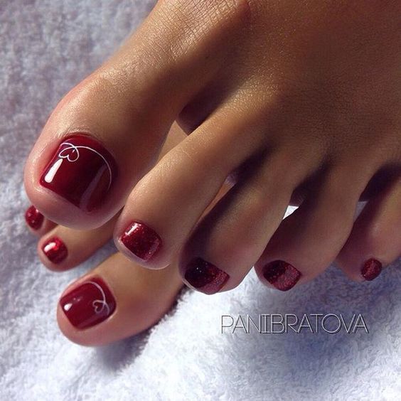 Unhas dicas pedicure vermelho Beleza