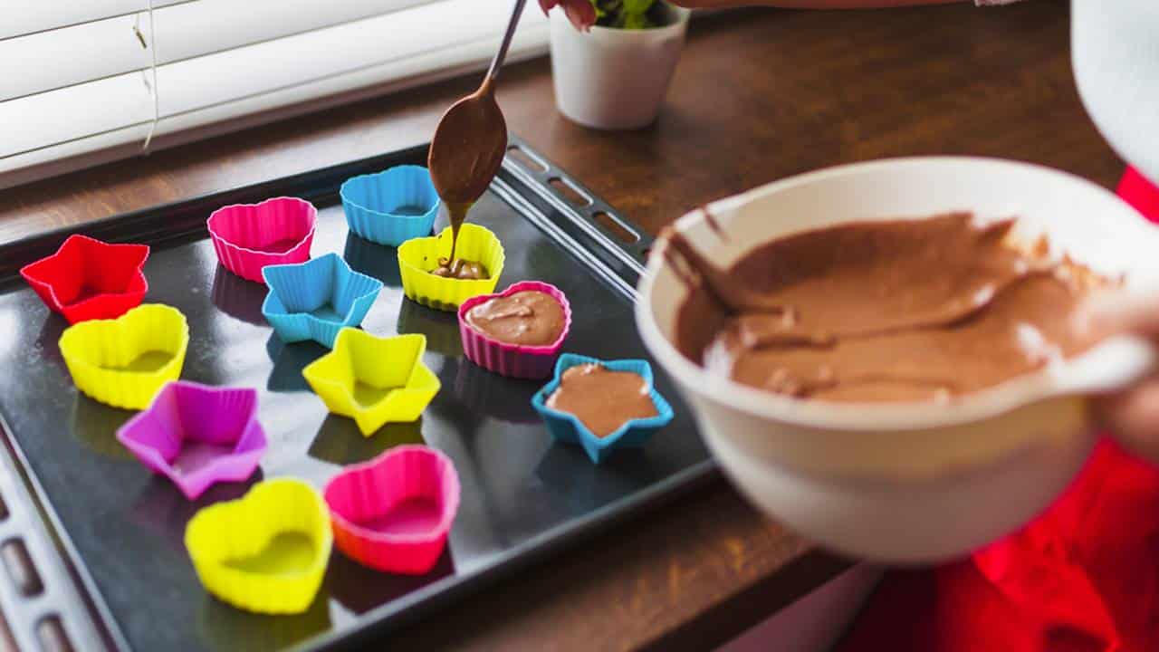 forma de cupcake bolinhos fazendo receita
