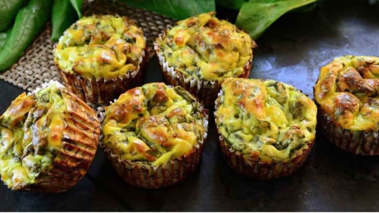 muffins de espinafres e queijo sem glúten