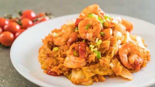 Faça esta receita fácil e rápida de risoto de camarão