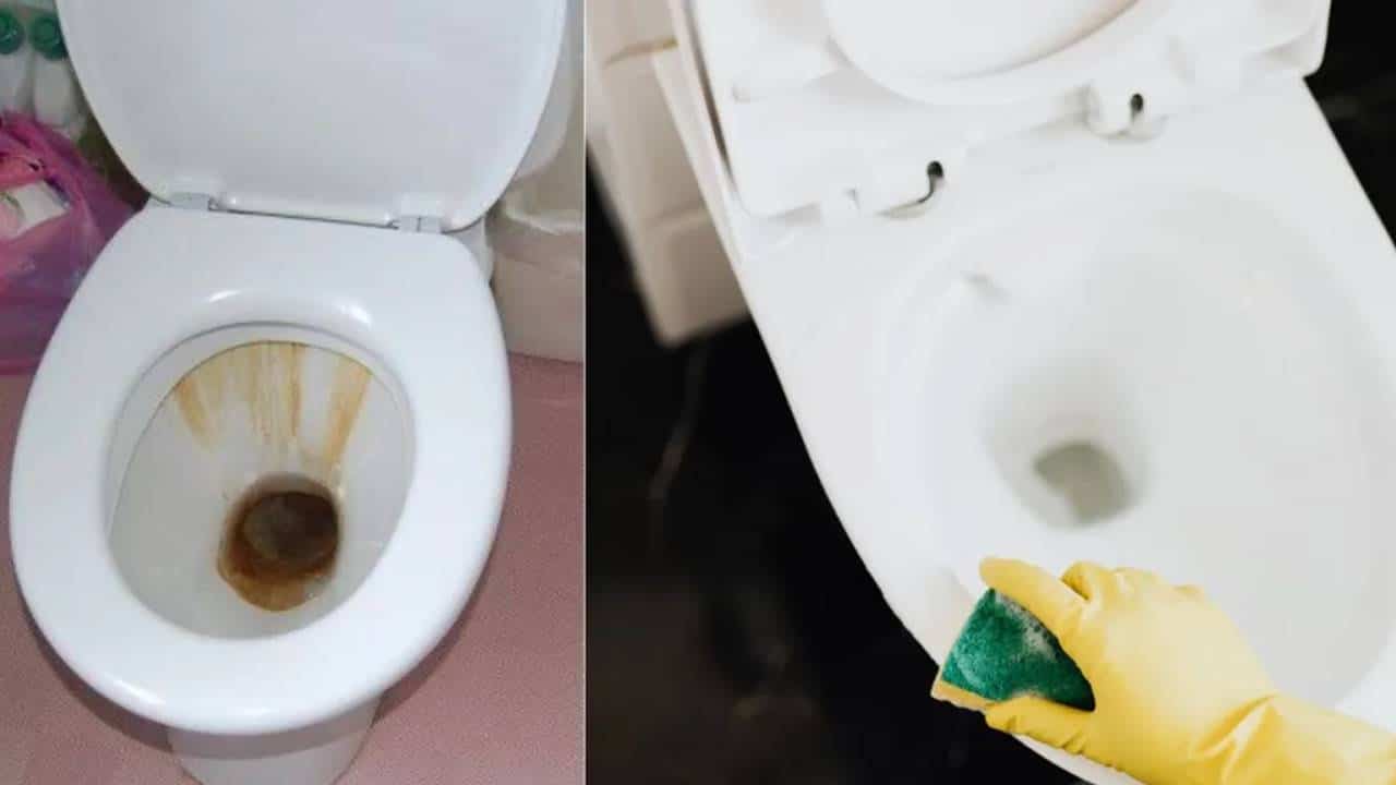 Mistura poderosa: Elimine manchas do fundo do vaso sanitário