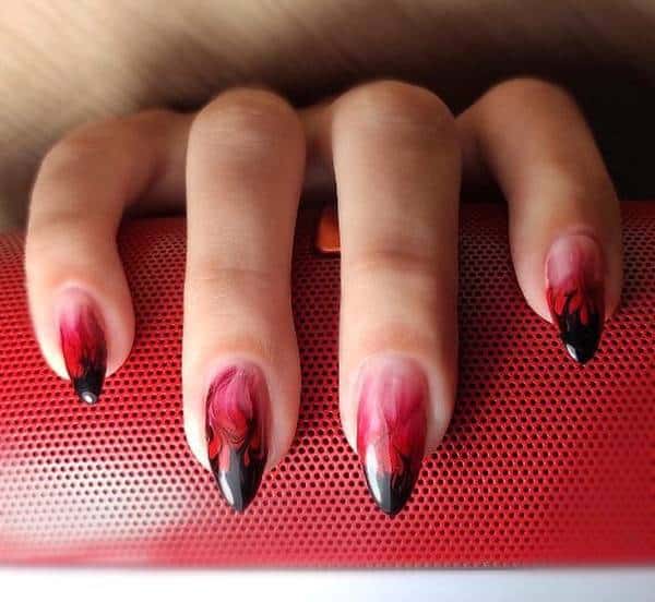 Unhas vamp degradê Foto