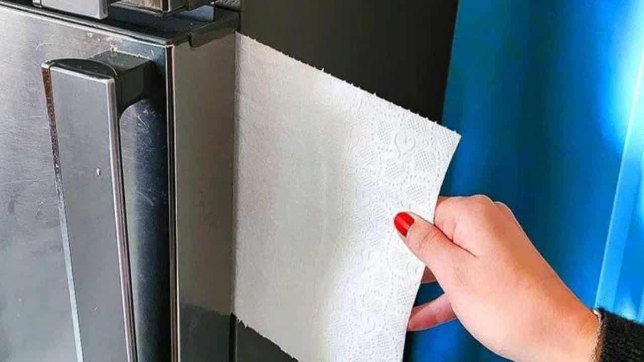 O truque do papel toalha na sua geladeira