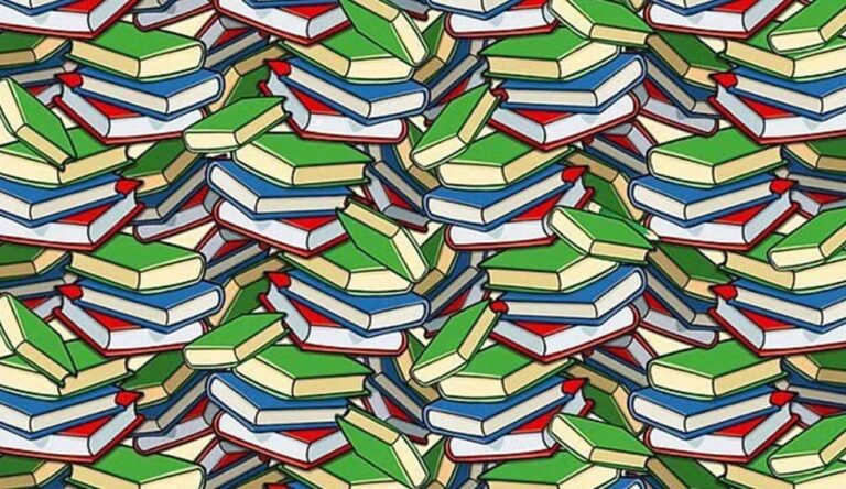 Desafio rápido: Dificilmente alguém encontrará o lápis escondido entre os livros em 12 segundos!