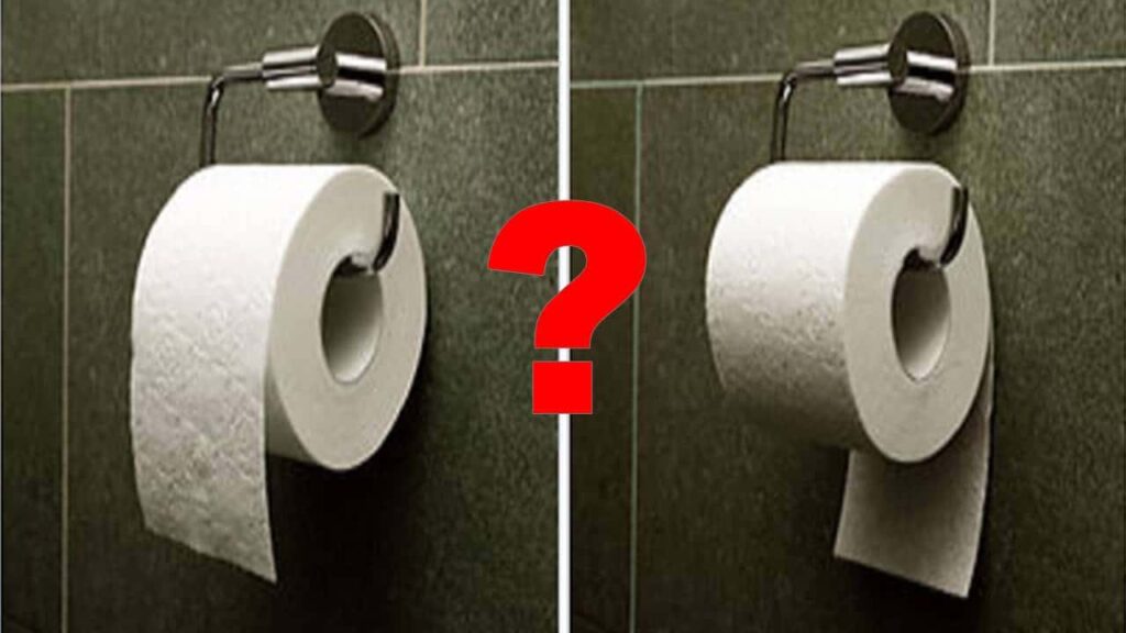 forma certa de colocar papel higiênico