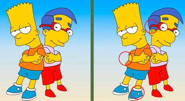 Desafio pra gênio: Encontre as 3 diferenças neste desafio EXTREMO com Simpsons