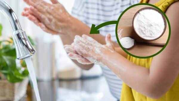 O que acontece se adicionar bicarbonato ao sabonete líquido para lavar as mãos
