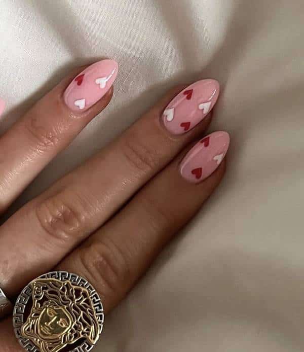 unhas modelo rosa design 