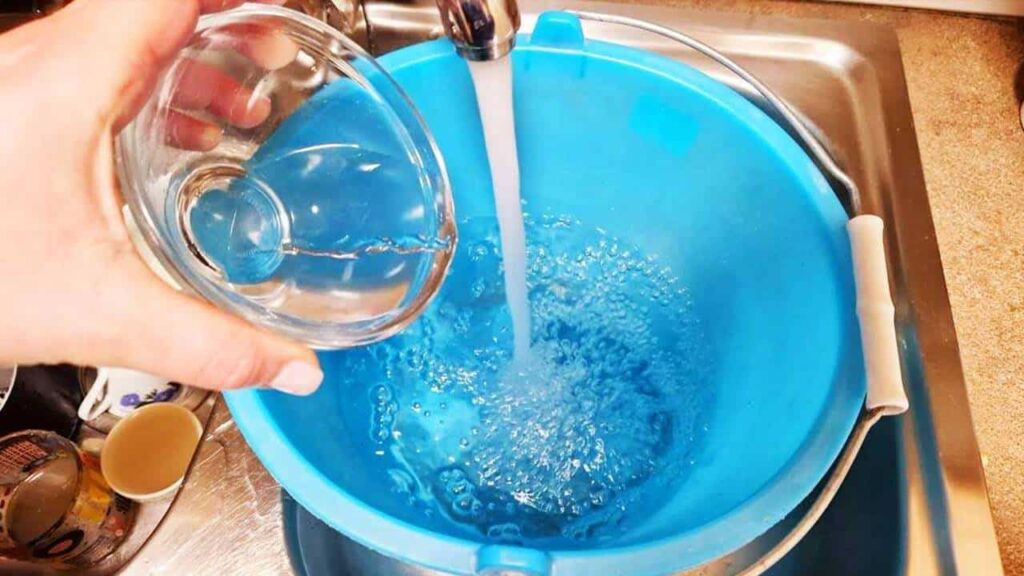 dois ingredientes agua de limpar o piso