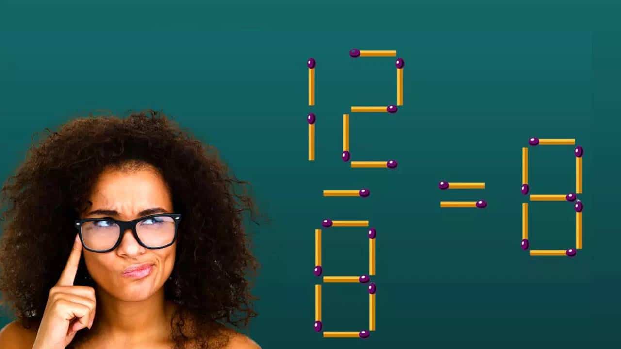 Desafio de matemática: Você pode mover um único fósforo para fazer a equação certa