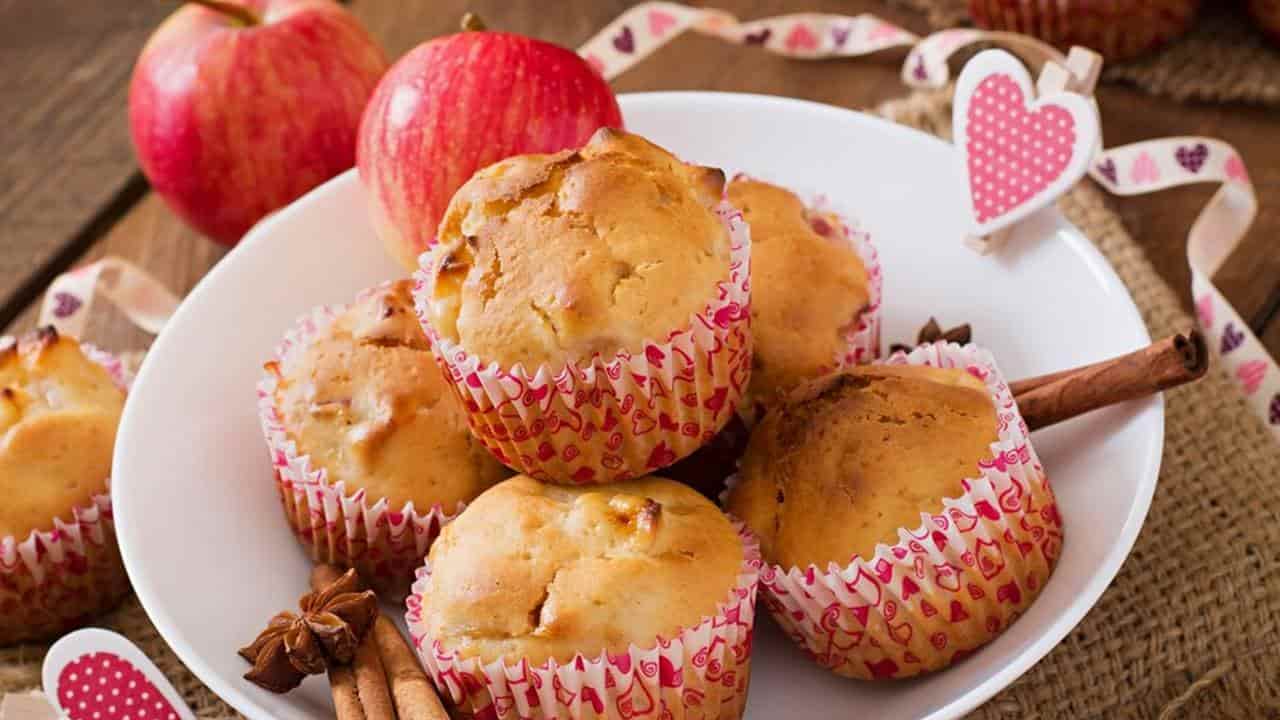 Preparei deliciosos muffins de maçã e ficaram surreais