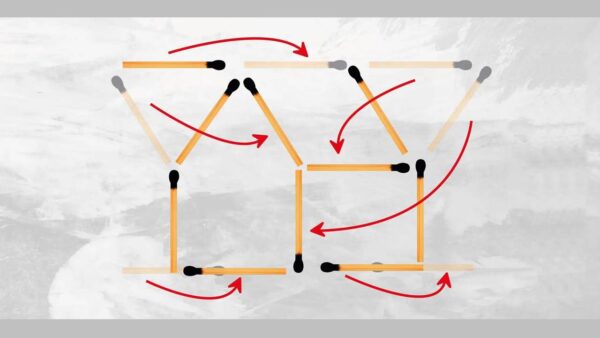ESSE DESAFIO É DIFÍCIL: Prove que você é um gênio formando uma casa movendo 6 palitos