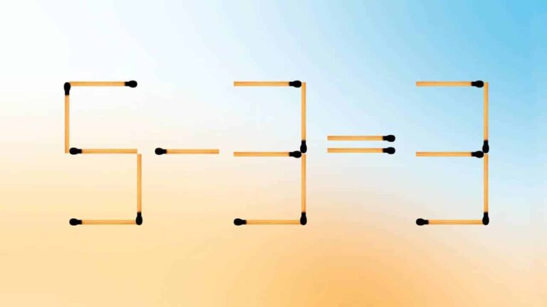 Quebra-cabeça matemático: Teste seu QI e mova um palito para resolver esta equação