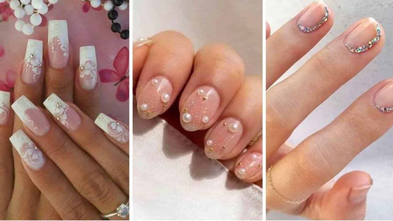 5 desenhos de unhas com pedrinhas para BRILHAR neste feriado