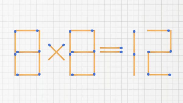 Desafio de matemática: mova apenas um palito para resolver a equação