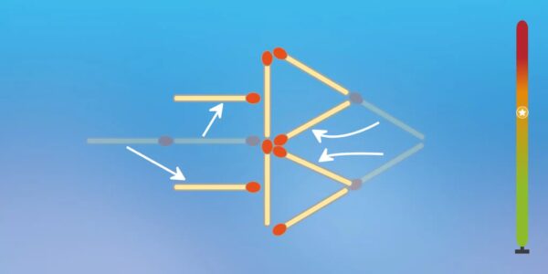Desafio extremo: você consegue transformar esta seta em 2 setas movendo apenas 4 palitos? Prove agora!