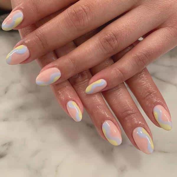 Cores pastel nails