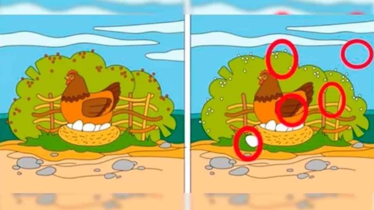 Solução para este teste visual DESAFIO MAX encontre as diferenças