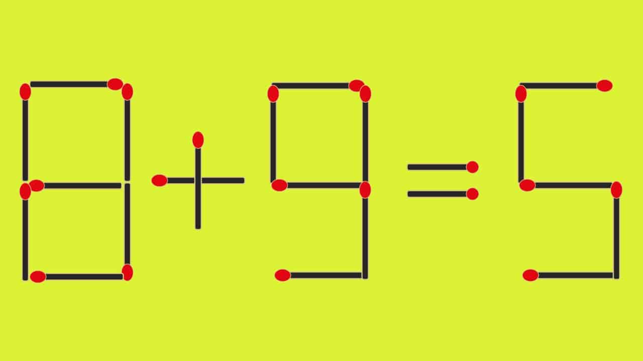 TESTE DE QI: Consegue resolver a equação movendo um palito?