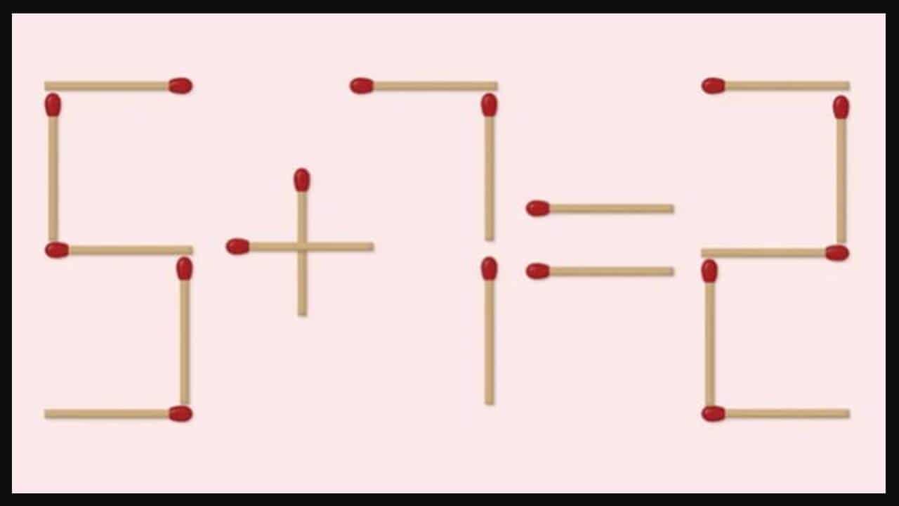 Desafio Supremo: Mova um único palito para resolver a operação matemática em 40 segundos