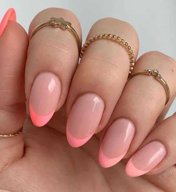 nail francesinha coral 