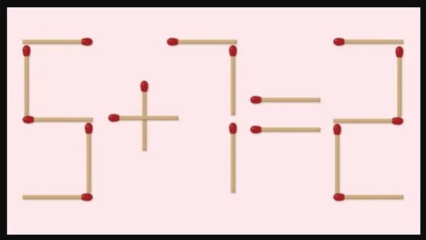 Mega desafio: Mova um único palito para resolver a operação matemática em 50 segundos