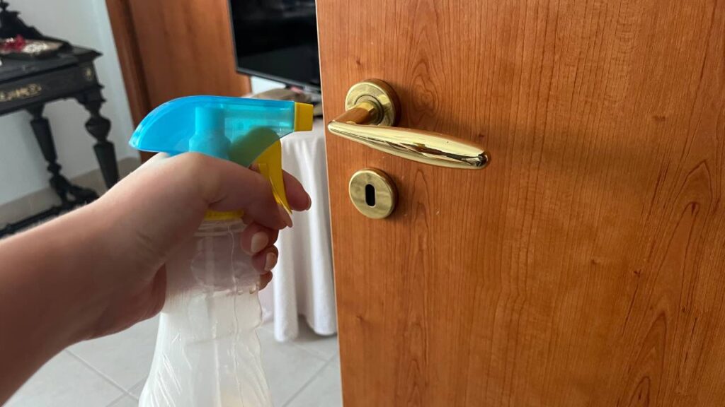 Por que as donas de casa borrifam vinagre nas maçanetas antes de dormir?