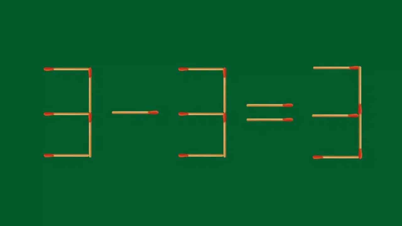 TESTE DE QI Equilibre a equação simples movendo apenas 2 fósforos