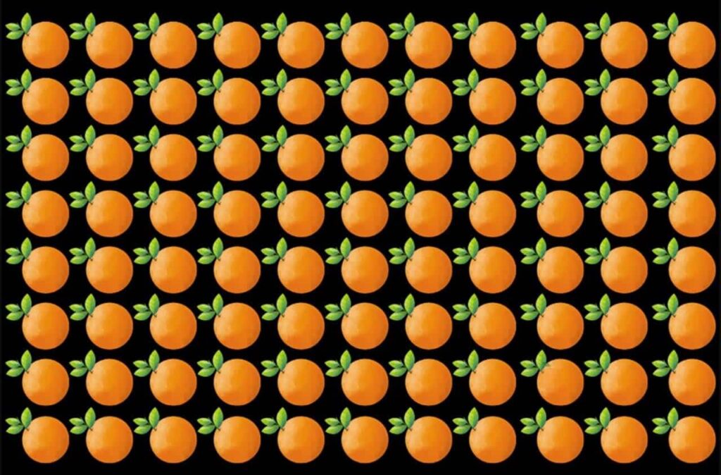 TESTE DIFÍCIL? Ache a tangerina que esta escondida entre as laranjas