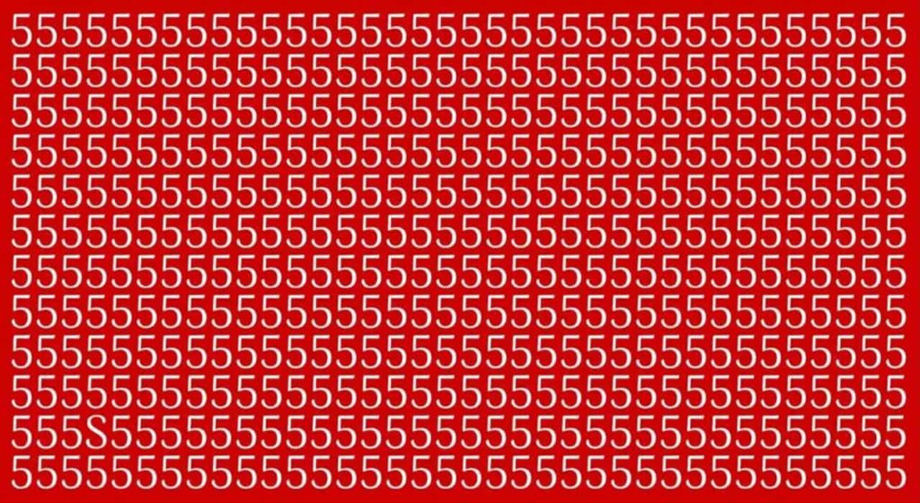 TESTE VISUAL: Tente encontrar a letra S em apenas 15 segundos