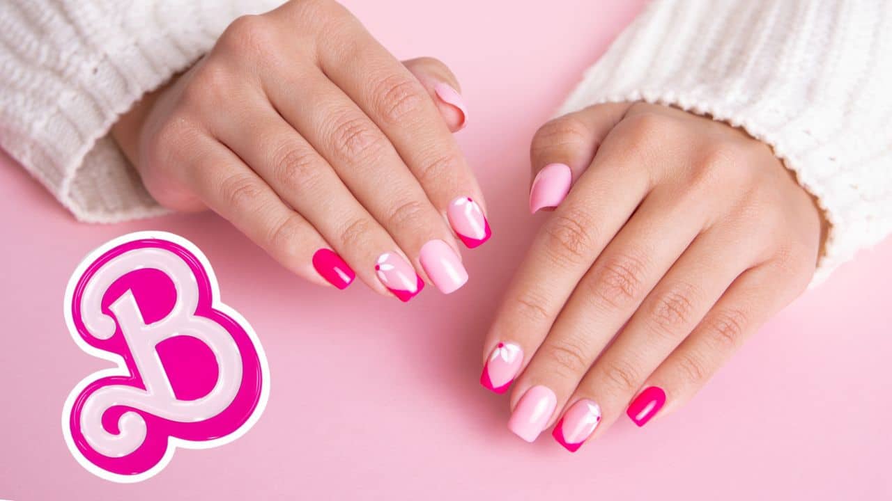 Unhas cor de rosa 3 designs no estilo Barbie para você arrasar